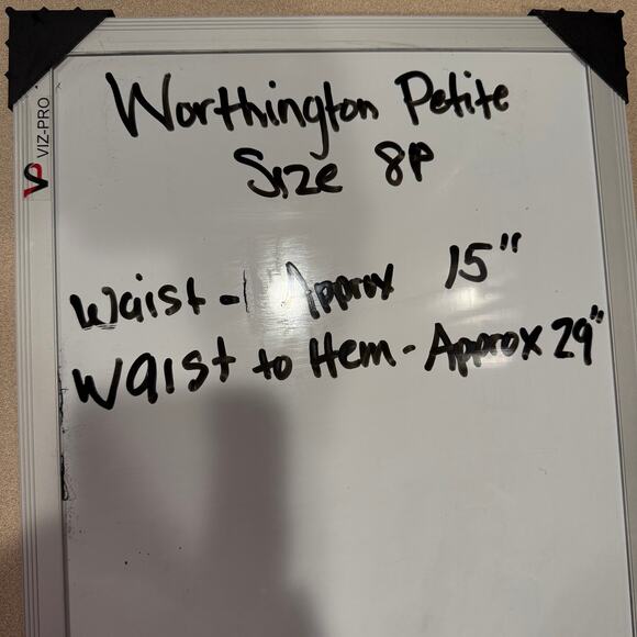 Worthington Petite Plaid Midi Maxi Skirt SZ 8P Wool Blend Country Fall Academia - Picture 5 of 5